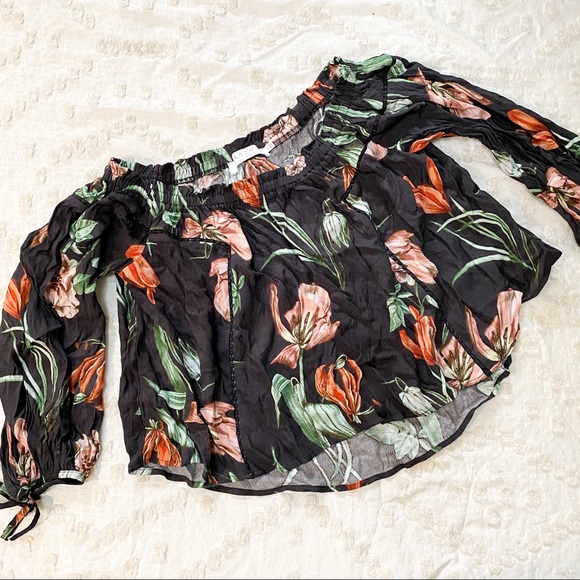 ASTR The Label Chavelle Floral Off Shoulder Top S - Picture 4 of 11